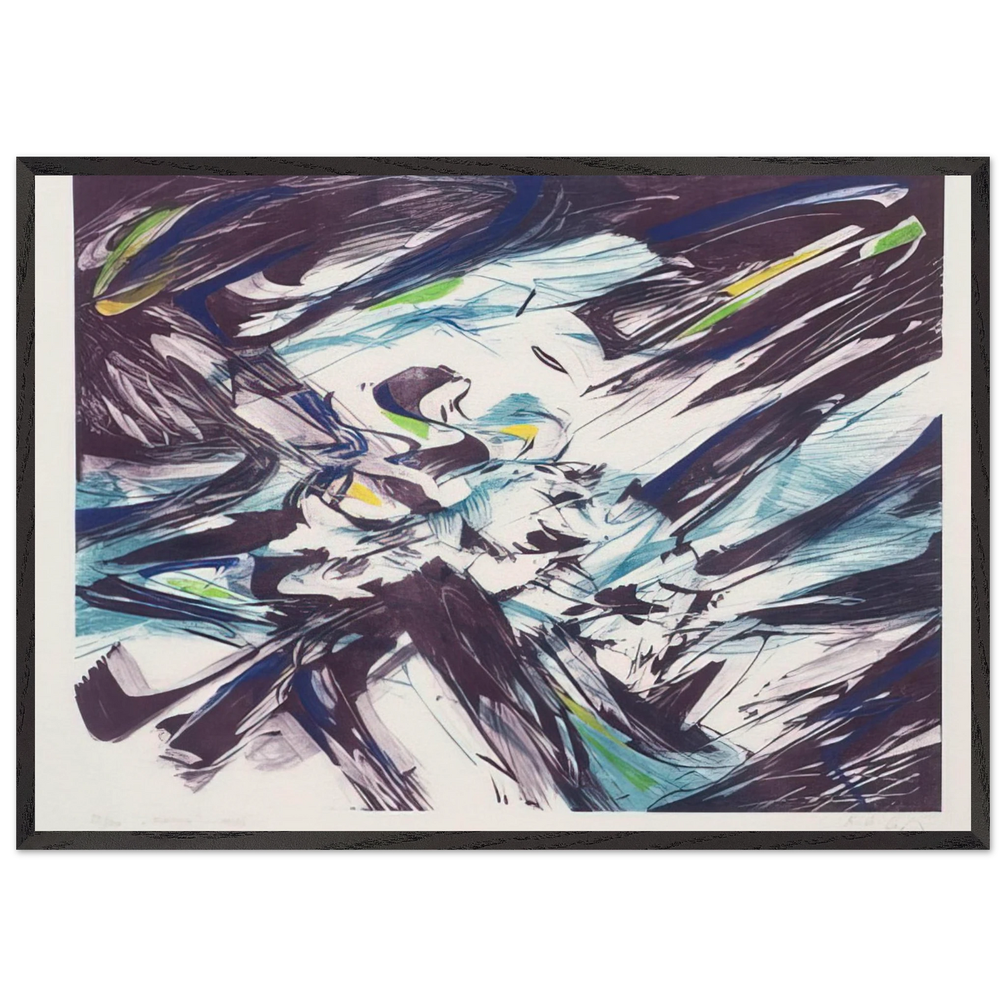 Entym - Karl Otto Gotz 70x100 cm / 28x40 inches Framed Art Print – Black Wooden Frame