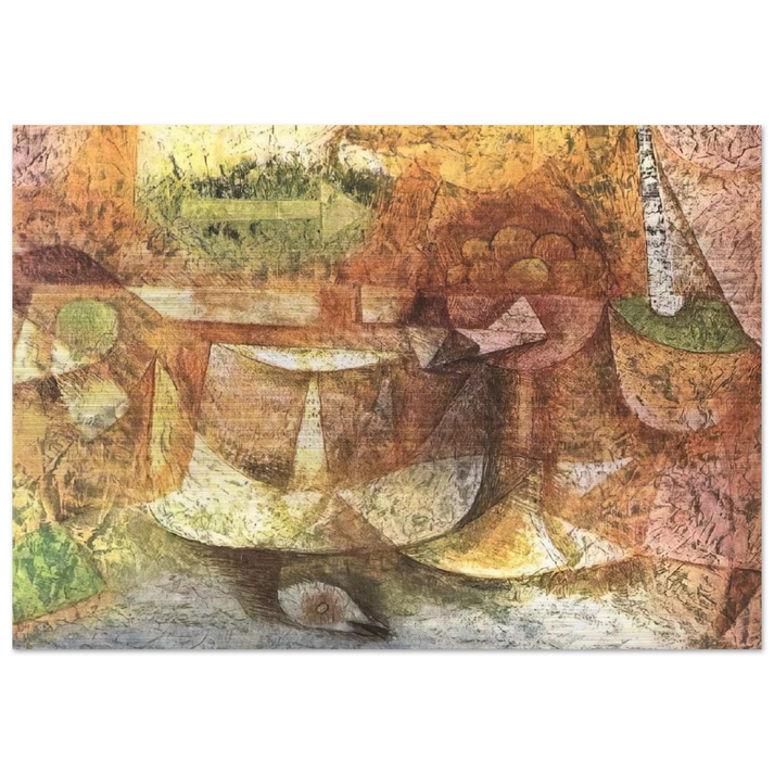STILL LIFE WITH DOVE 1931 - Paul Klee Brushed Aluminum Print - 70x100 cm / 28x40 inches | Paul Klee Aluminum Print | Paul Klee Prints