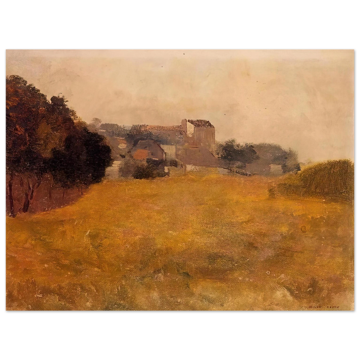 Odilon Redon - SMALL VILLAGE IN THE MEDOC 75x100 cm / 30x40inches Fine Art Poster