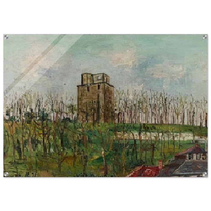 DONJON STREET - Maurice Utrillo Acrylic Print - 70x100 cm / 28x40″ inches