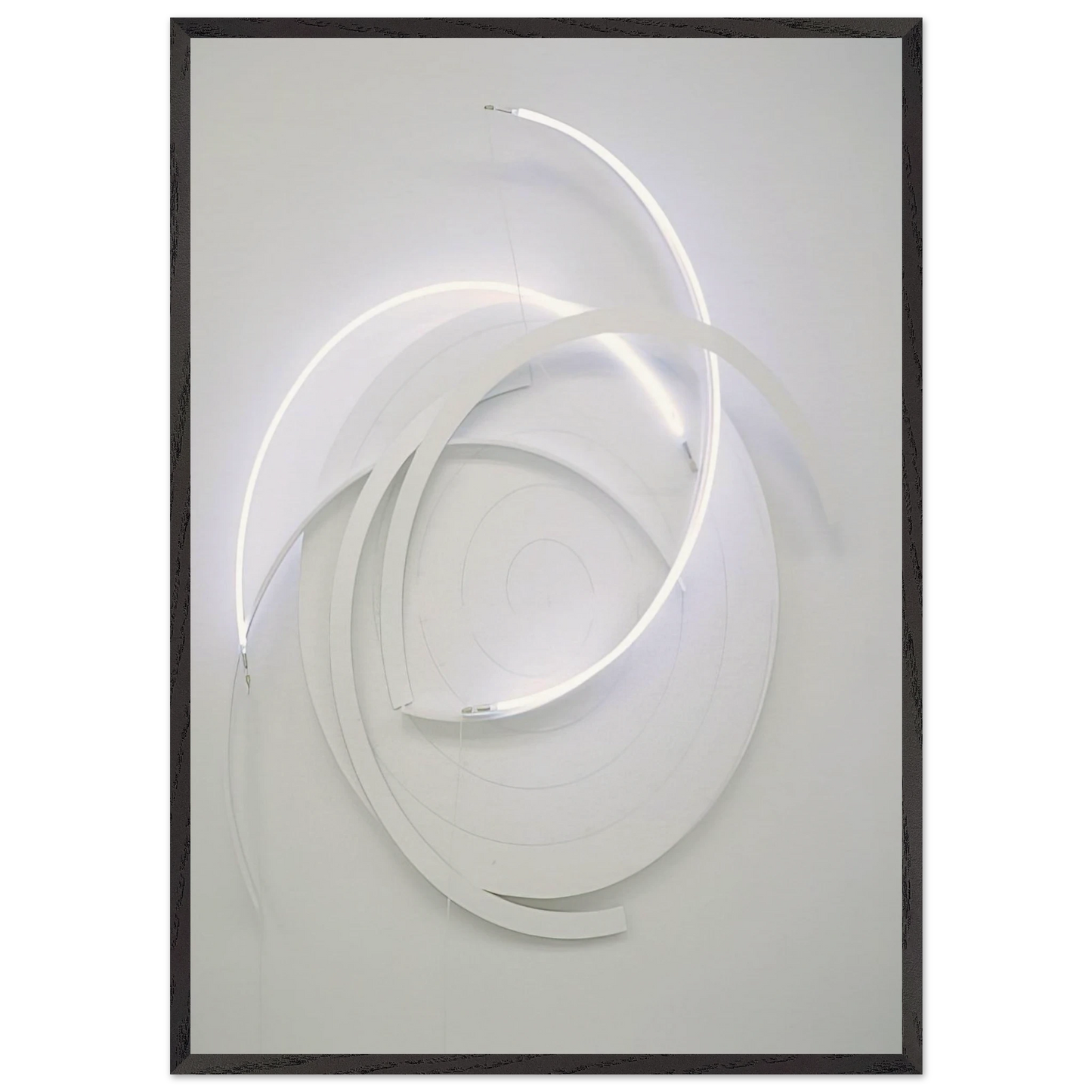 Lunatique compact n 3 - 1996 - Francois Morellet 70x100 cm / 28x40 inches Framed Art Print – Black Wooden Frame