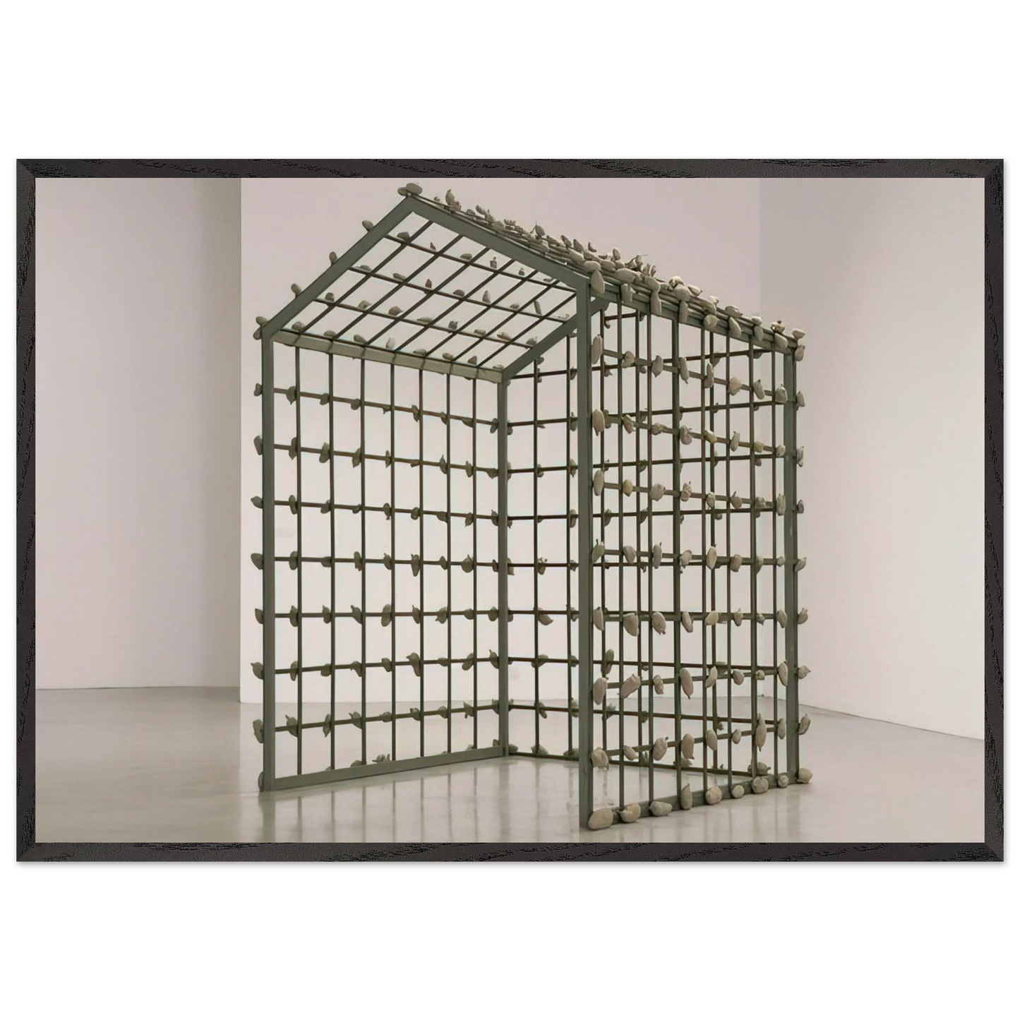 POTATO HOUSE KARTOFFELHAUS 1967 - Sigmar Polke Framed Art Print – Black Wooden Frame - Default Title - -Framed Art Print