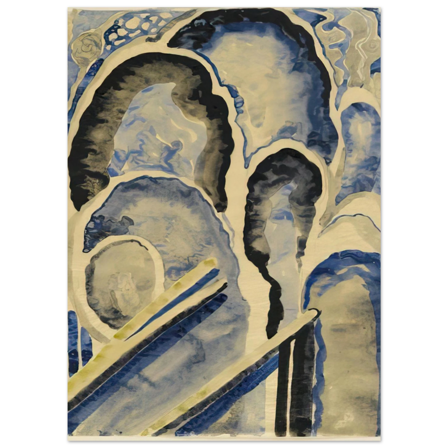 Georgia O'Keeffe - Blue-01 Fine Art Poster - 40x60 cm / 16x24 inches