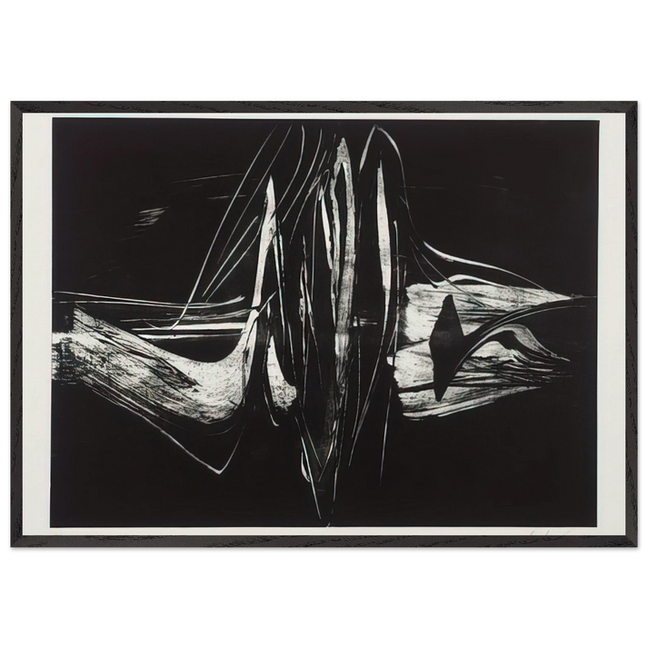 Untitled N25 - Karl Otto Gotz 70x100 cm / 28x40 inches Framed Art Print – Black Wooden Frame