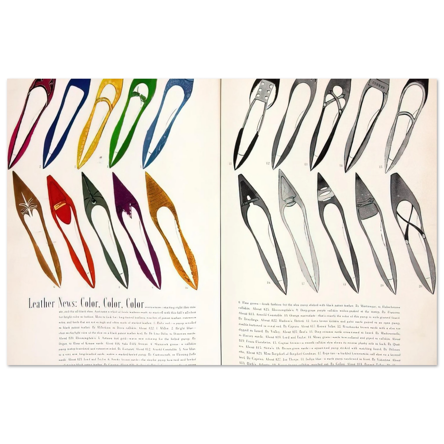 Andy Warhol - Shoe Advertisement for I.Miller Harper's Bazzar Fine Art Poster - 75x100 cm / 30x40 inches