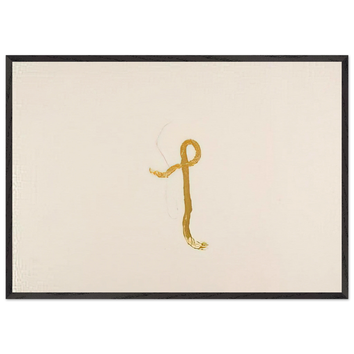 Strings - Abstract Expressionism - John Cage 70x100 cm / 28x40 inches Framed Art Print – Black Wooden Frame