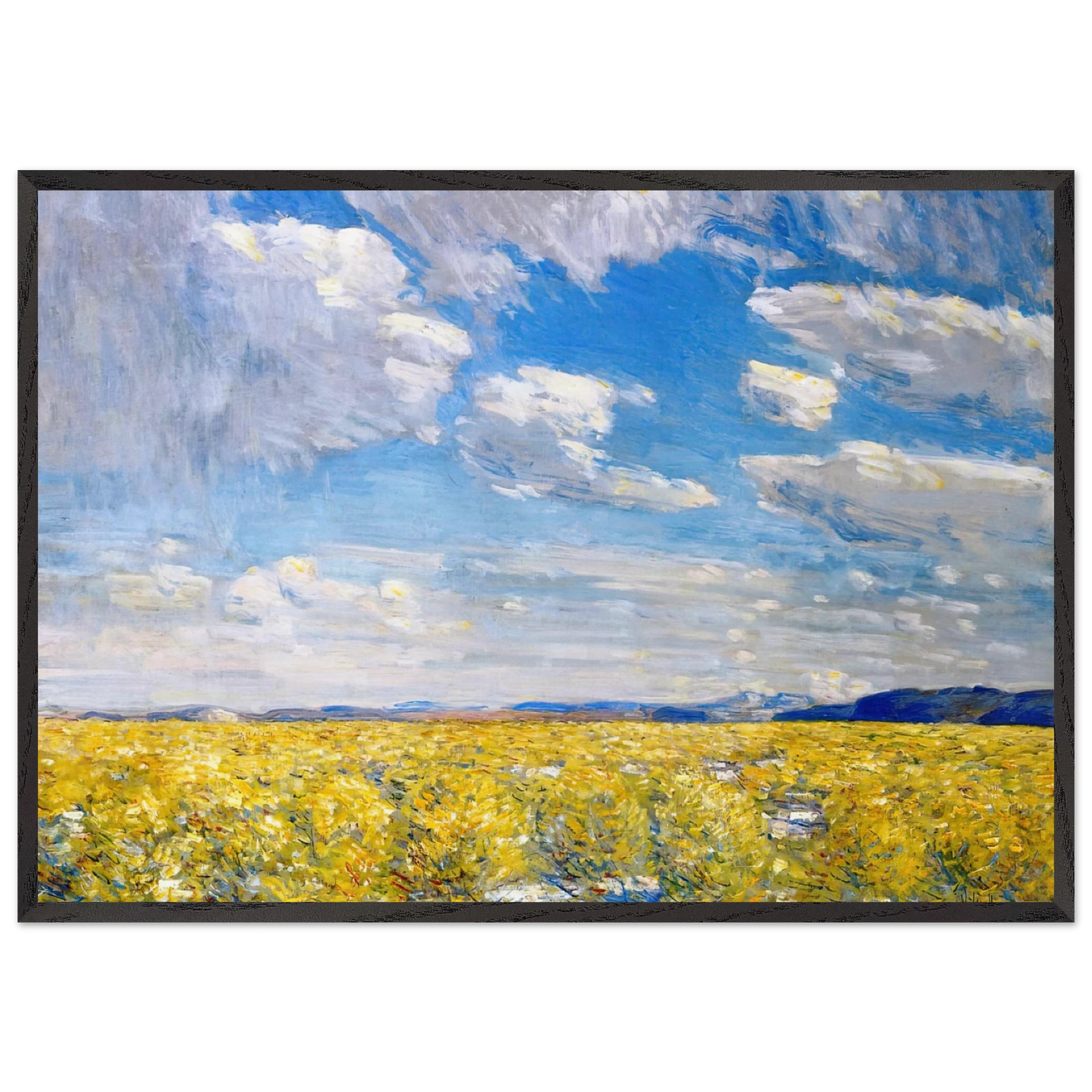Afternoon Sky Harney Desert - Childe Hassam 70x100 cm / 28x40 inches Framed Art Print – Black Wooden Frame