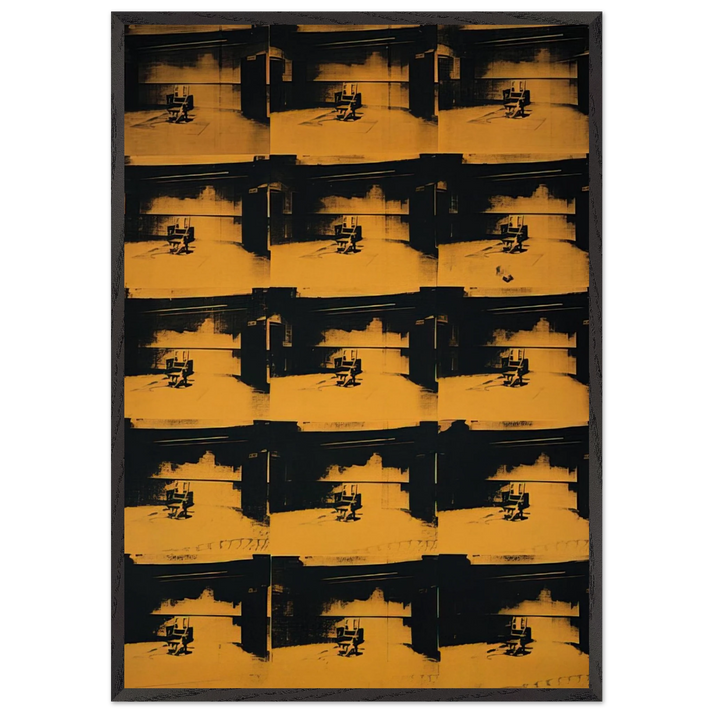 Orange Disaster - Andy Warhol 70x100 cm / 28x40 inches Framed Art Print – Black Wooden Frame