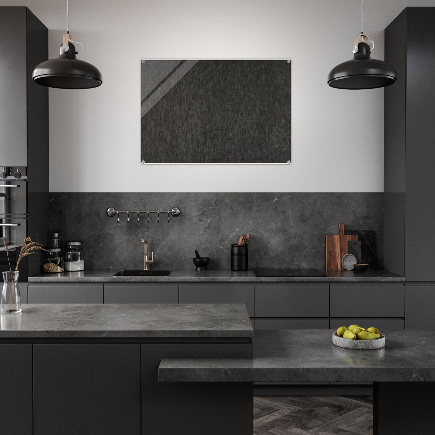 Black with White Lines, Vertical Not Touching - Sol LeWitt Acrylic Print - 70x100 cm / 28x40″ inches | Sol LeWitt Wall Art | Sol LeWitt Prints