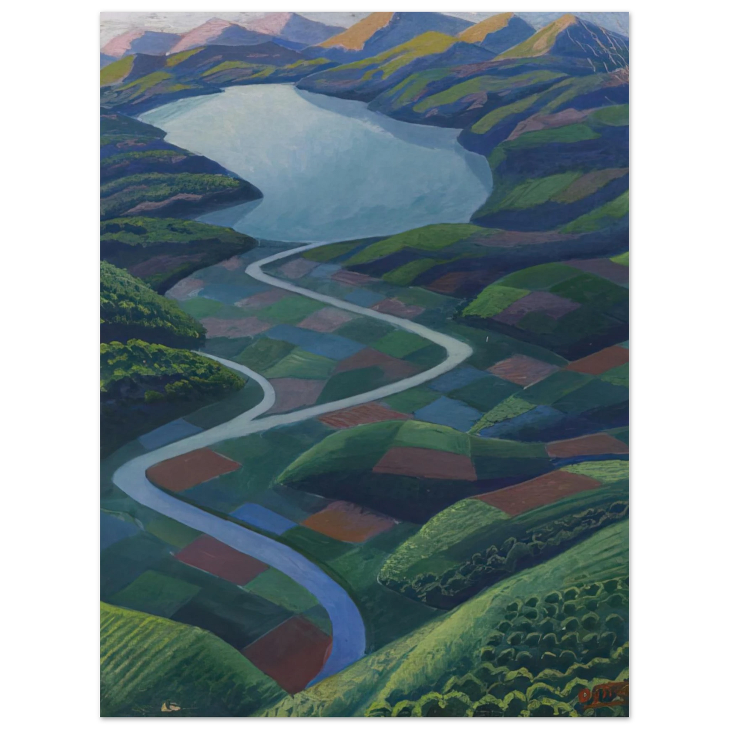 Gerardo Dottori - Paesaggio Aereo - 1936 Fine Art Poster - Default Title