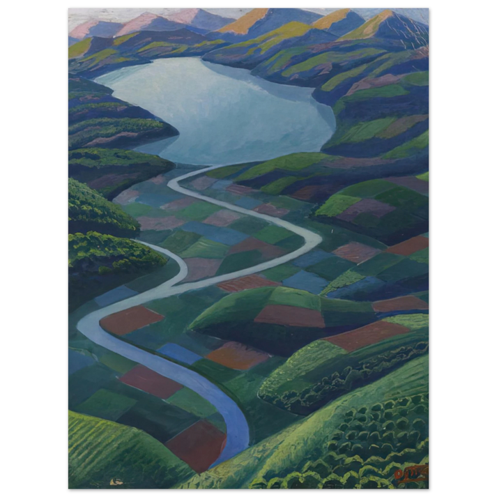 Gerardo Dottori - Paesaggio Aereo - 1936 75x100 cm / 30x40inches Fine Art Poster
