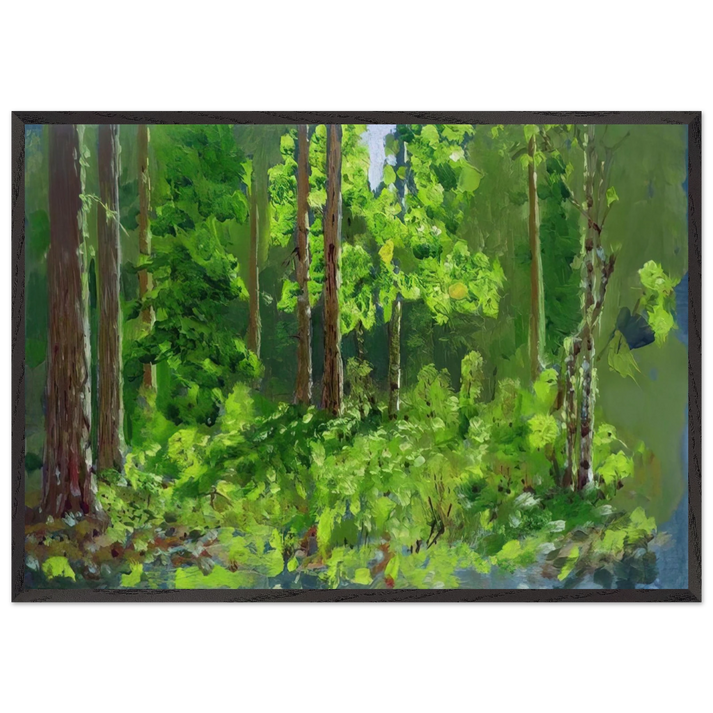 Forest N1 - Arkhyp Kuindzhi 70x100 cm / 28x40 inches Framed Art Print – Black Wooden Frame
