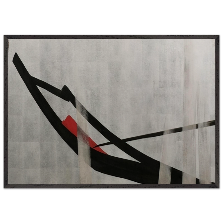 Untitled - 1977 N4 - Toko Shinoda 70x100 cm / 28x40 inches Framed Art Print – Black Wooden Frame