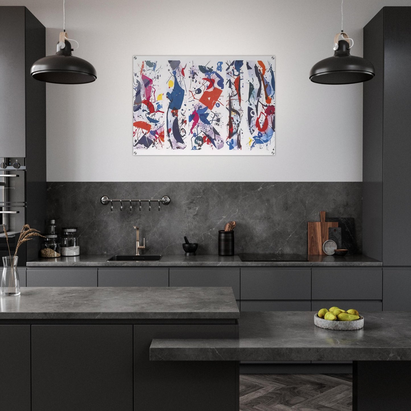 The Five Continents - Sam Francis Acrylic Print - 70x100 cm / 28x40″ inches