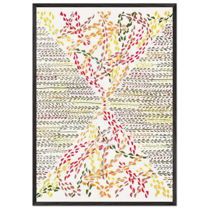 D181OULEURS IDEES 1 - Sonia Delaunay 70x100 cm / 28x40 inches Framed Art Print – Black Wooden Frame