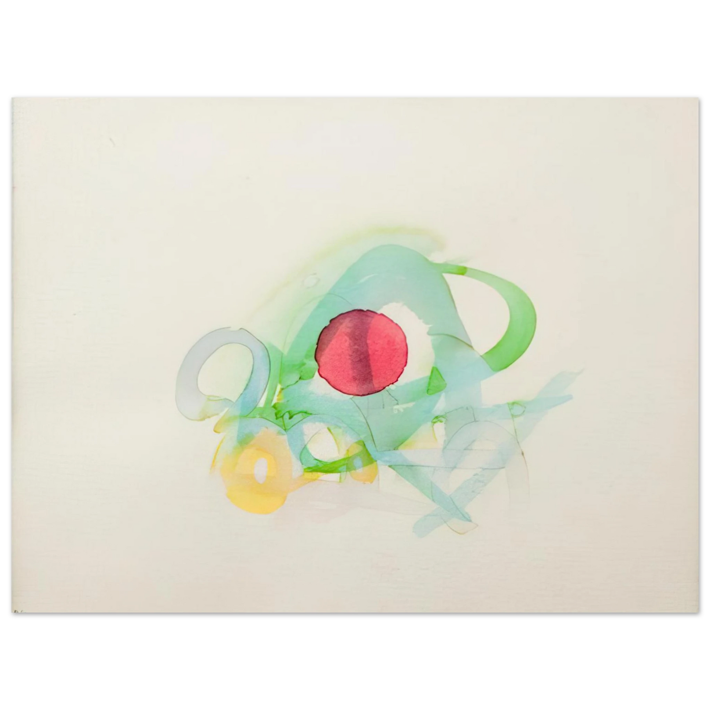 Luis Feito - UNTITLED RED GREEN YELLOW AND BLUE Fine Art Poster - Default Title