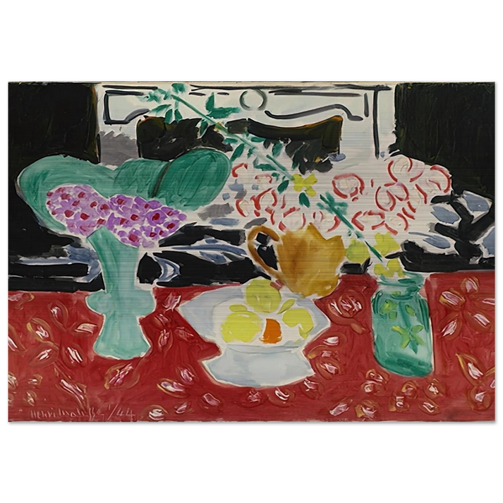 ROSES DE NOEL ET SAXIFRAGE 1944 - Henri Matisse Brushed Aluminum Print - 70x100 cm / 28x40 inches | Henri Matisse Aluminum Print | Henri Matisse Prints
