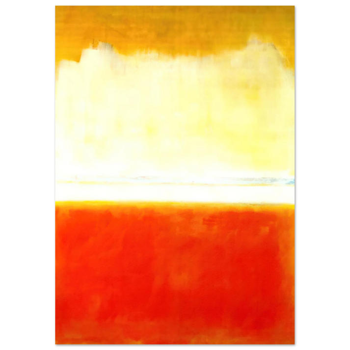 Mark Rothko - No.8 - 1952 Wall Art - 30x40 cm / 12x16 inches - Premium Wooden Framed Poster With Fine Art Paper-canvas - White frame