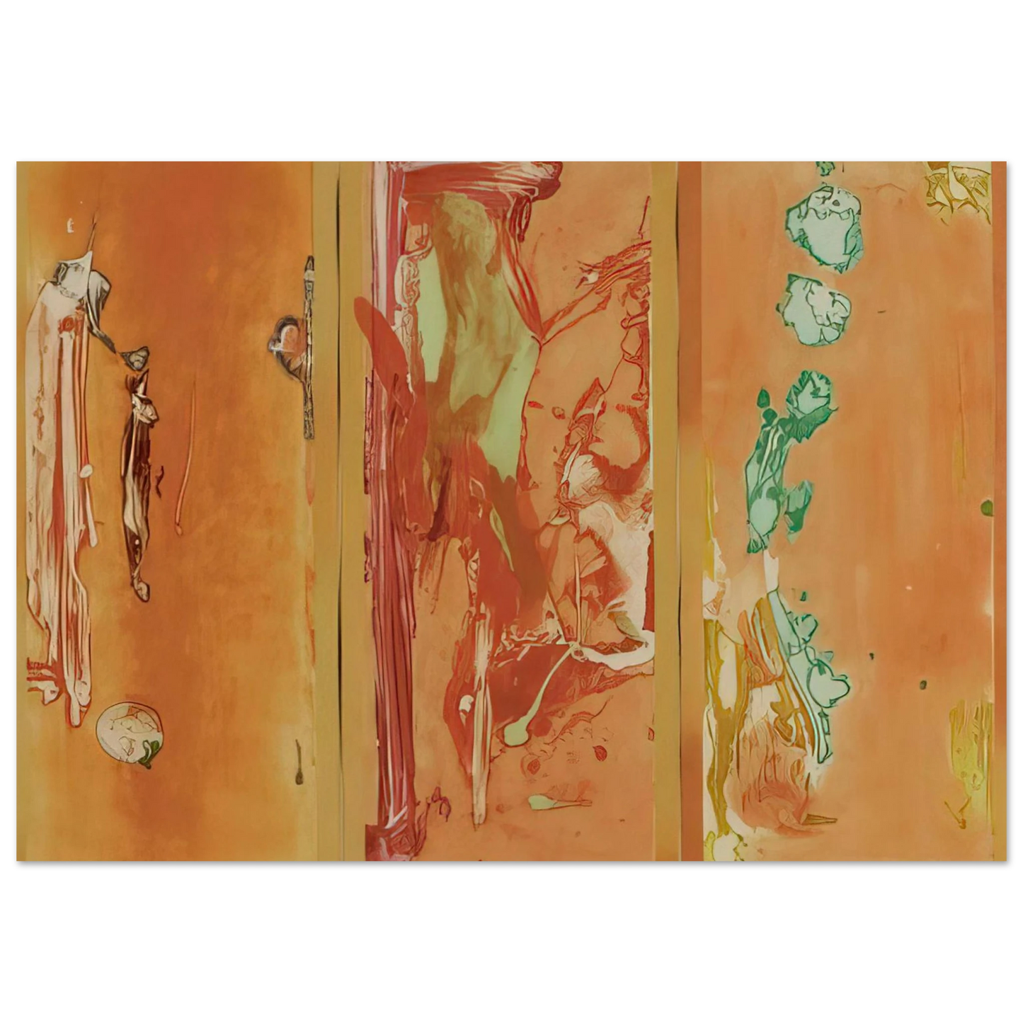 Helen Frankenthaler - Gateway - 1988 Wall art - 13x18 cm / 5x7 inches - Premium Wooden Framed Poster With Fine Art Paper - Black frame