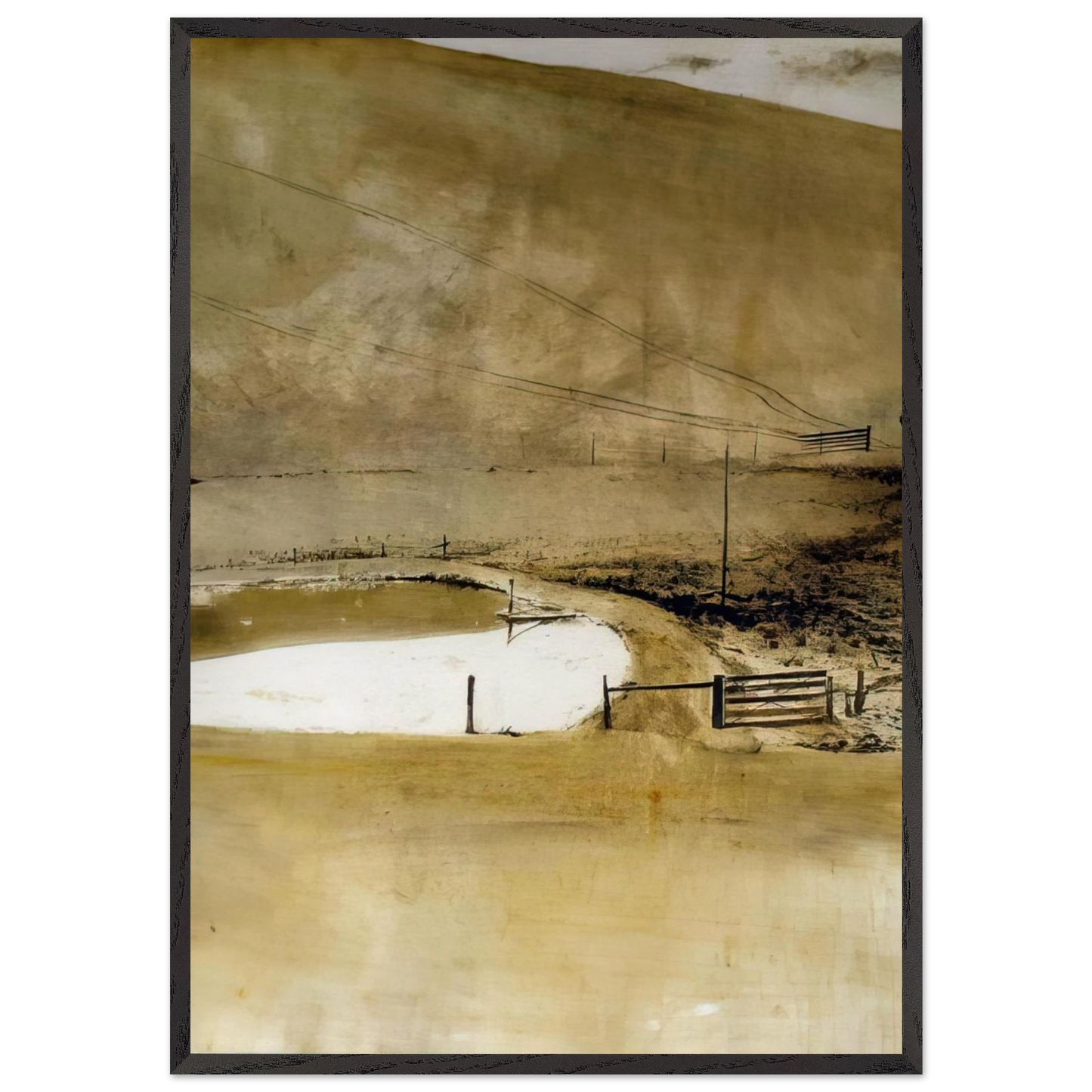 NOT DETECTED 34 - Andrew Wyeth Framed Art Print – Black Wooden Frame - Default Title - -Framed Art Print