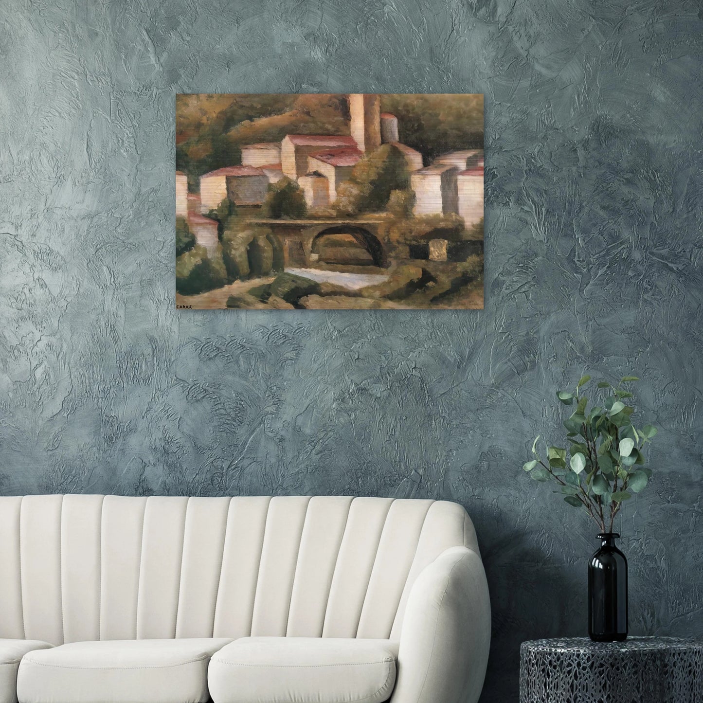 SAN GIACOMO DI VARALLO 1924 - Carlo Carra Brushed Aluminum Print - 70x100 cm / 28x40 inches | Carlo Carra Aluminum Print | Carlo Carra Prints