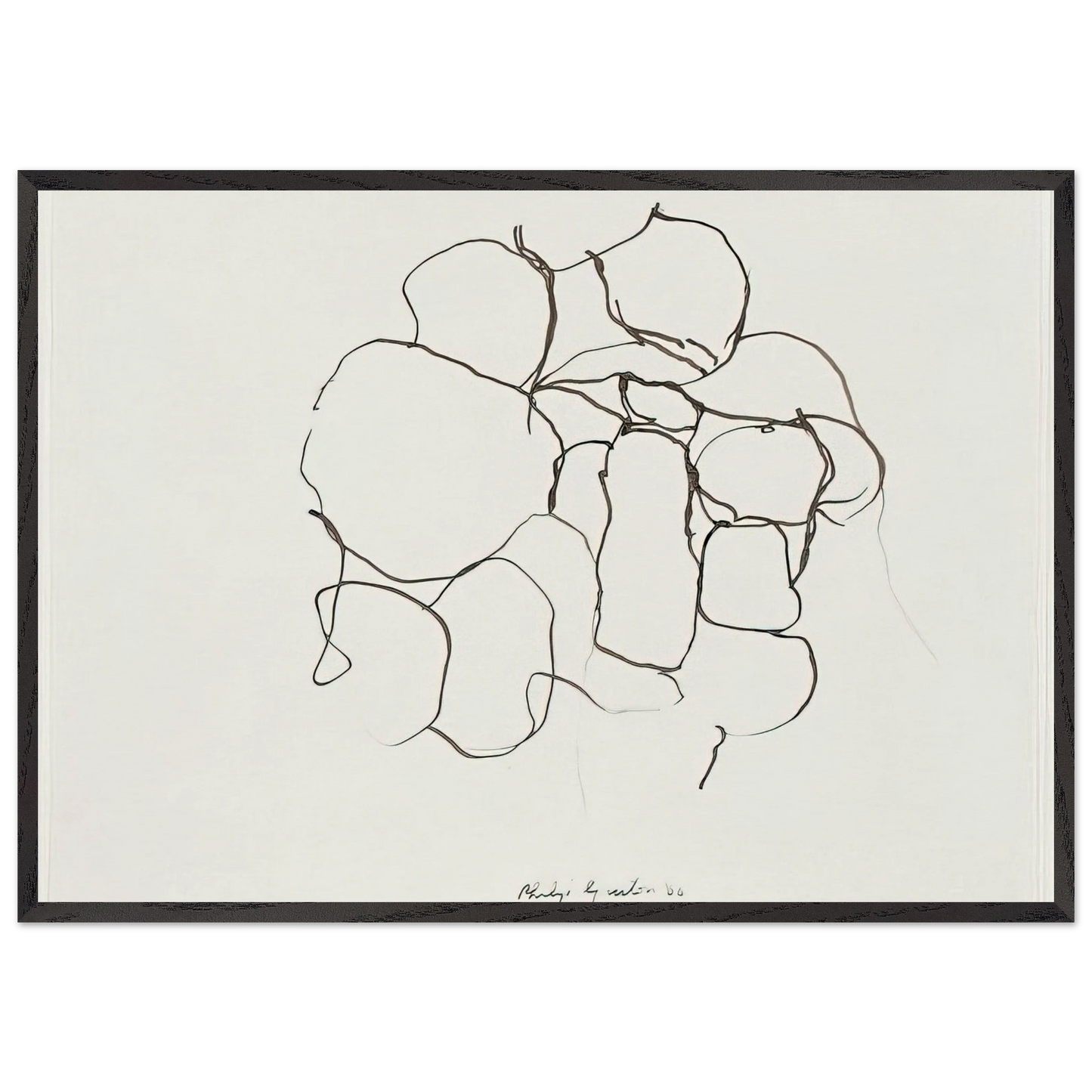 UNTITLED 5 N2 - Philip Guston Framed Art Print – Black Wooden Frame - Default Title - -Framed Art Print