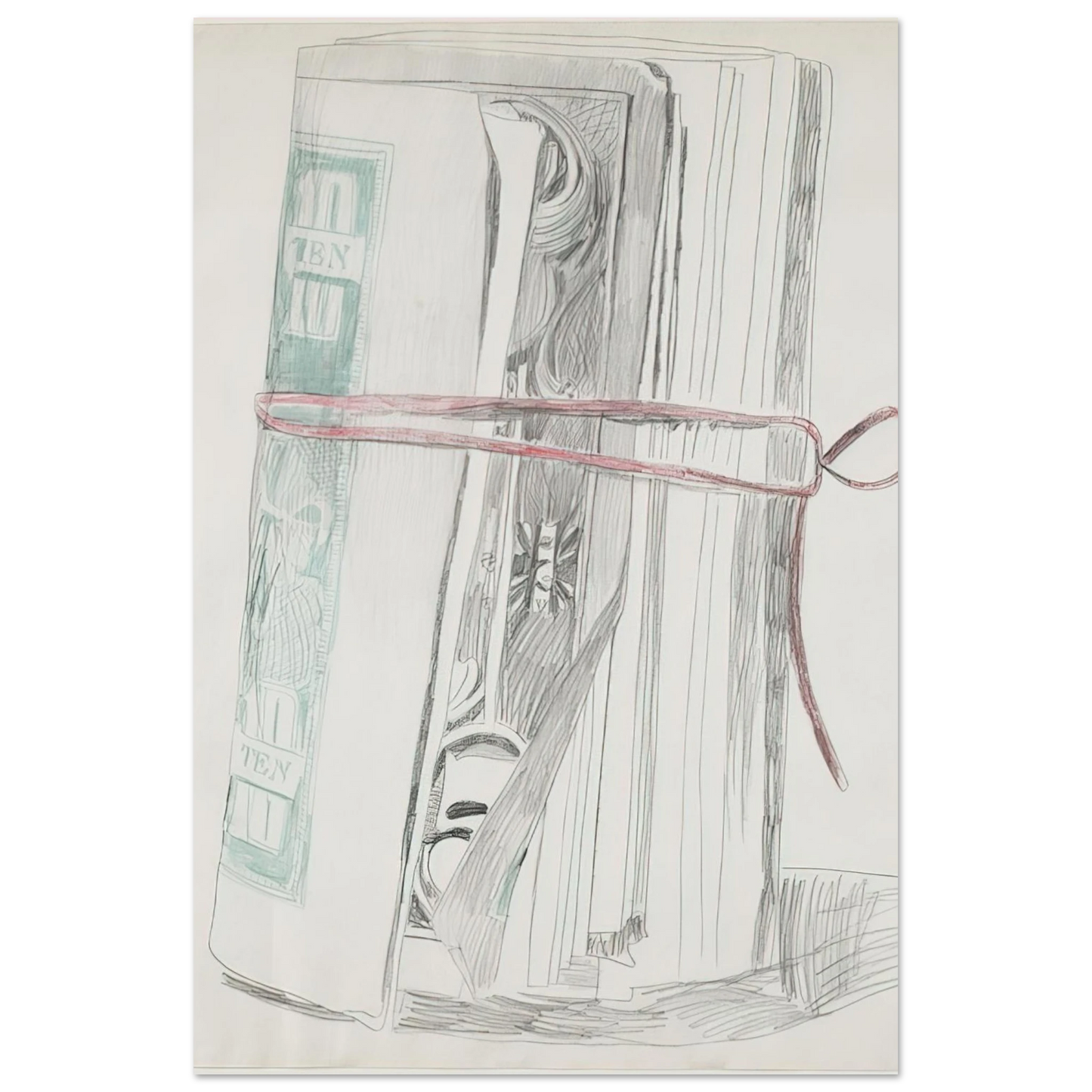 Andy Warhol - Roll of Bills Fine Art Poster - 40x60 cm / 16x24 inches