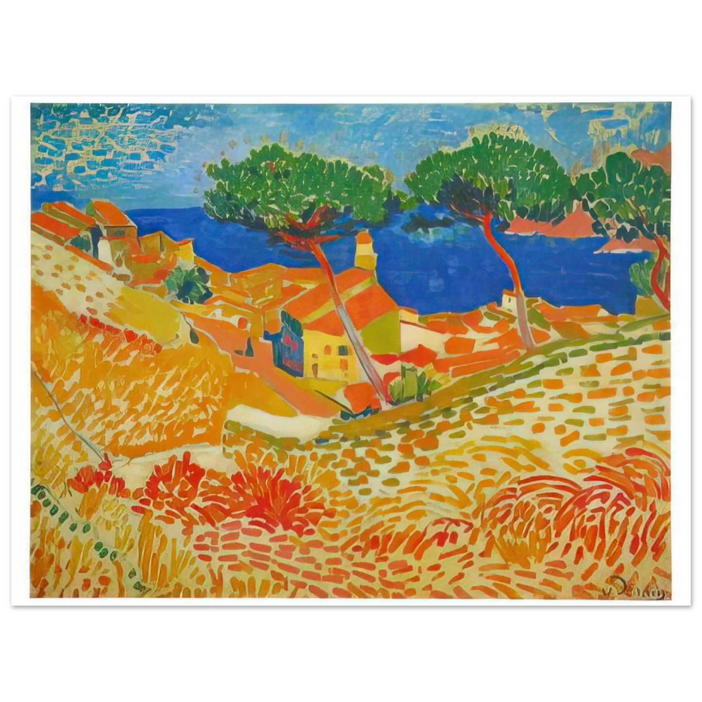 Andre Derain - VIEW OF COLLIOURE 1905 Fine Art Poster - Default Title