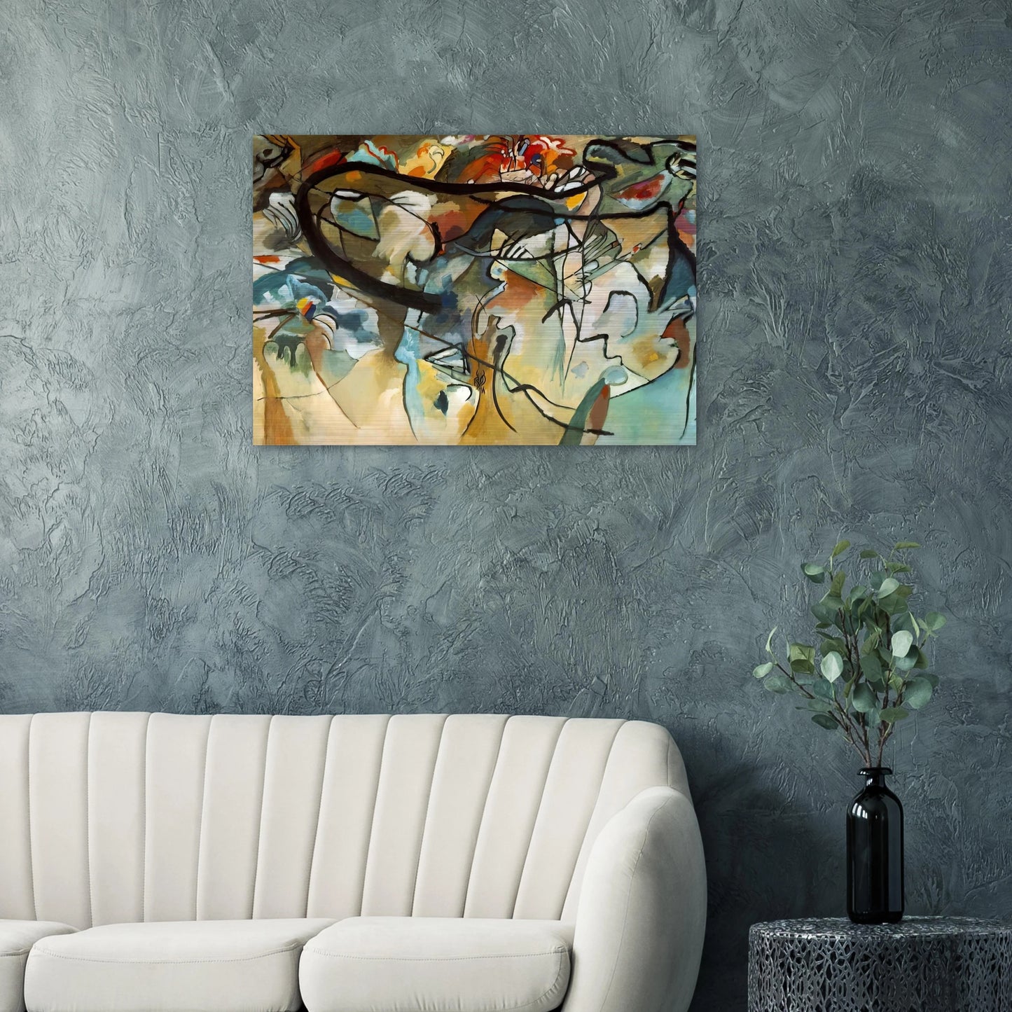 COMPOSITION V 1911 - Wassily Kandinsky Brushed Aluminum Print - 70x100 cm / 28x40 inches | Wassily Kandinsky Aluminum Print | Wassily Kandinsky Prints