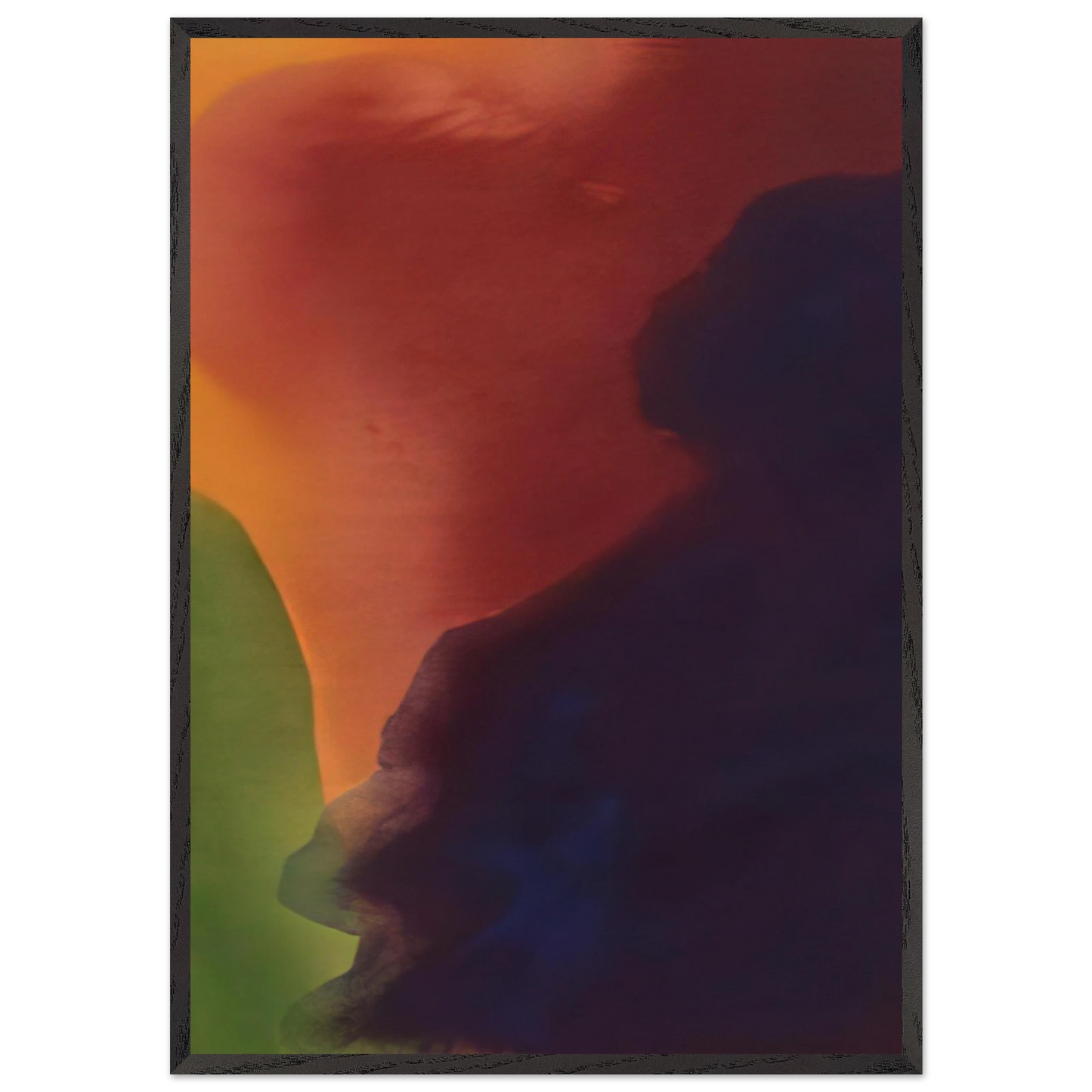 Blue Atmosphere III - 1963 - Helen Frankenthaler 70x100 cm / 28x40 inches Framed Art Print – Black Wooden Frame