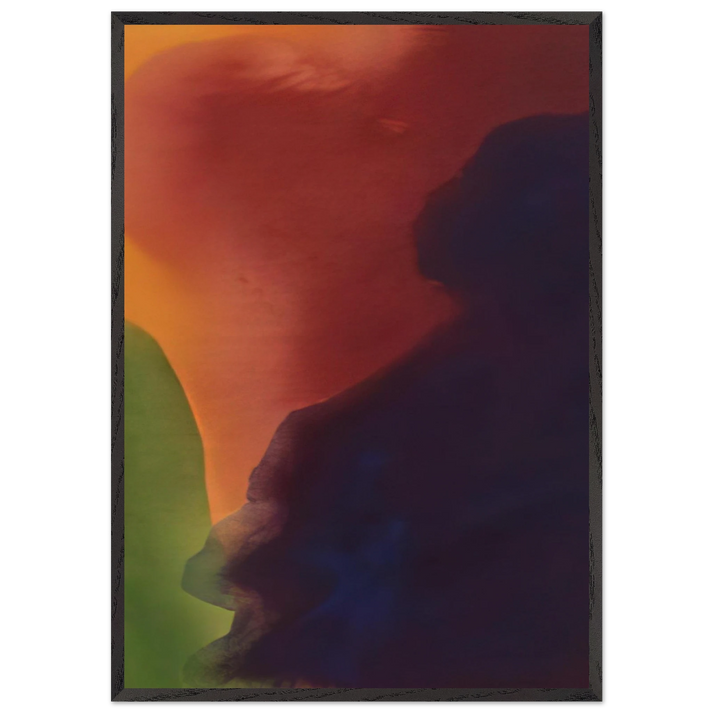 Blue Atmosphere III - 1963 - Helen Frankenthaler 70x100 cm / 28x40 inches Framed Art Print – Black Wooden Frame