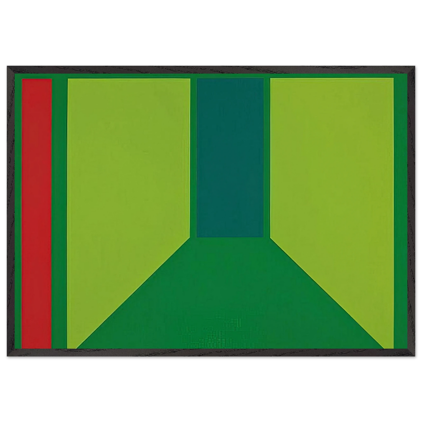 Corridor - 1960 - Karl Benjamin 70x100 cm / 28x40 inches Framed Art Print – Black Wooden Frame