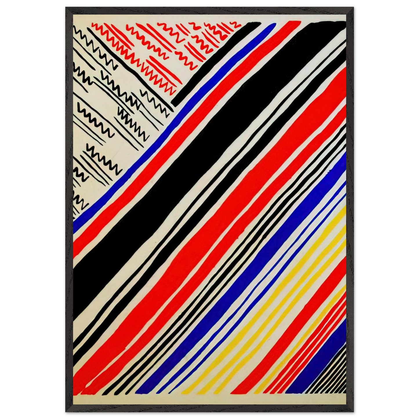 COMPOSITION 11 - Sonia Delaunay Framed Art Print – Black Wooden Frame - Default Title - -Framed Art Print