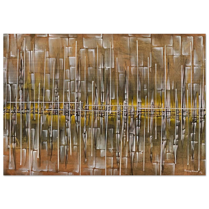 Dialogue II - 1954 - Jimmy Ernst Brushed Aluminum Print - 70x100 cm / 28x40 inches | Jimmy Ernst Aluminum Print | Jimmy Ernst Prints