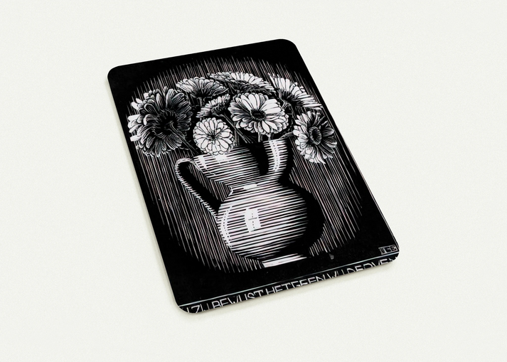EMBLEMATA VASE By MC Escher Pack of 10 Post Cards | MC Escher Post Cards | A6 (10.5 x 14.8 cm) - 4.1 x 5.8 inches