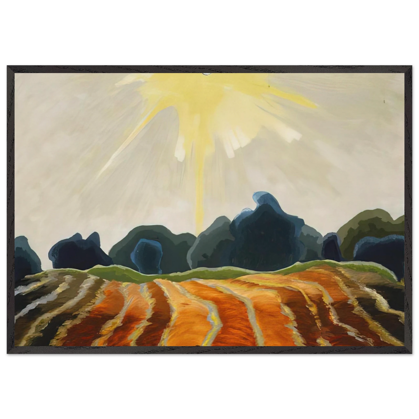 Morning Sun - 1935 - Arthur Dove Framed Art Print – Black Wooden Frame - Default Title - -Framed Art Print