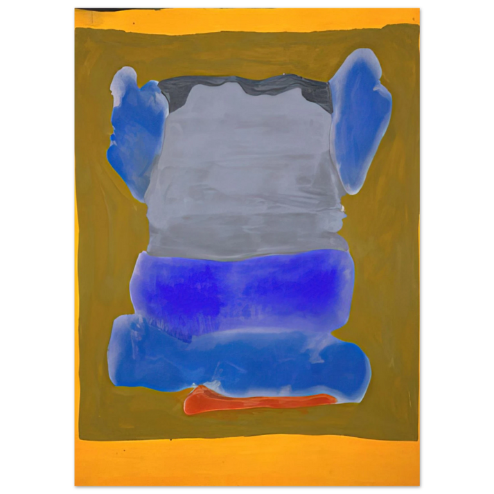 Helen Frankenthaler - Buddha s Court - 1964 Wall art - 40x50 cm / 16x20 inches - Premium Wooden Framed Poster With Fine Art Paper-canvas - White frame