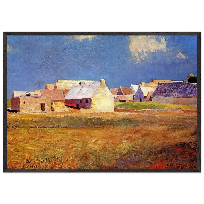 BRETON VILLAGE - Odilon Redon 70x100 cm / 28x40 inches Framed Art Print – Black Wooden Frame