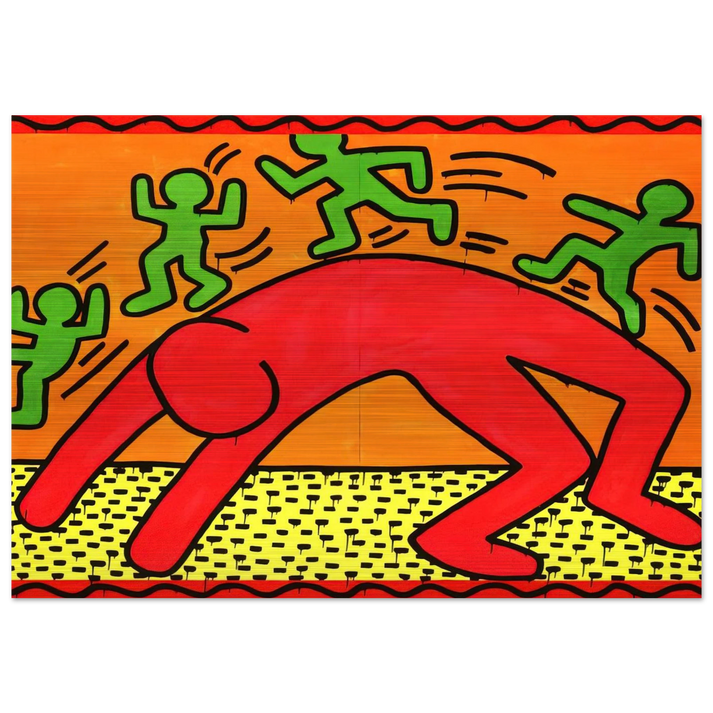 UNTITLED 1982 2 - Keith Haring Brushed Aluminum Print - 70x100 cm / 28x40 inches | Keith Haring Aluminum Print | Keith Haring Prints