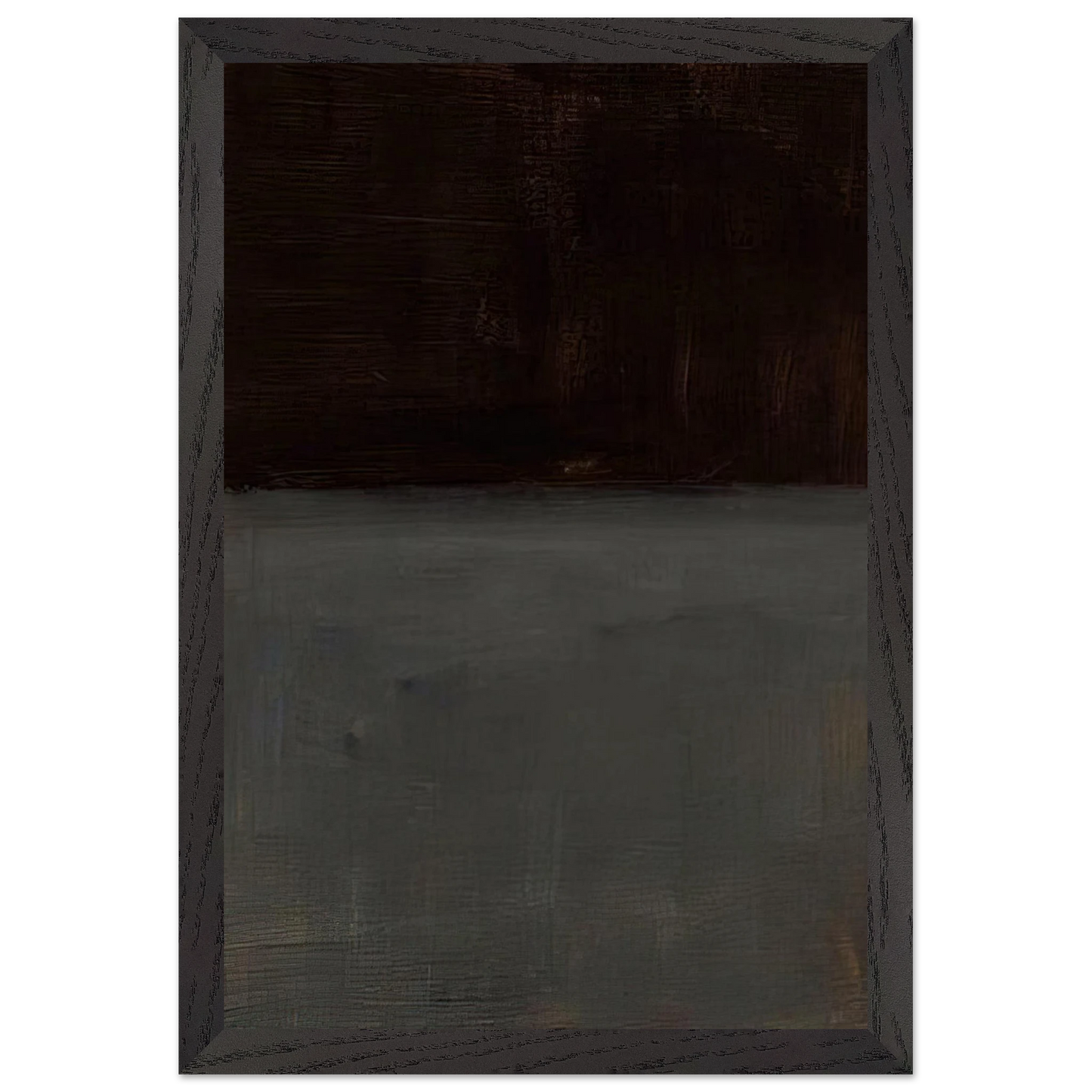 Mark Rothko - Untitled brown and gray - 1969 Wall Art - 30x40 cm / 12x16 inches - Premium Wooden Framed Poster With Fine Art Paper - Black frame