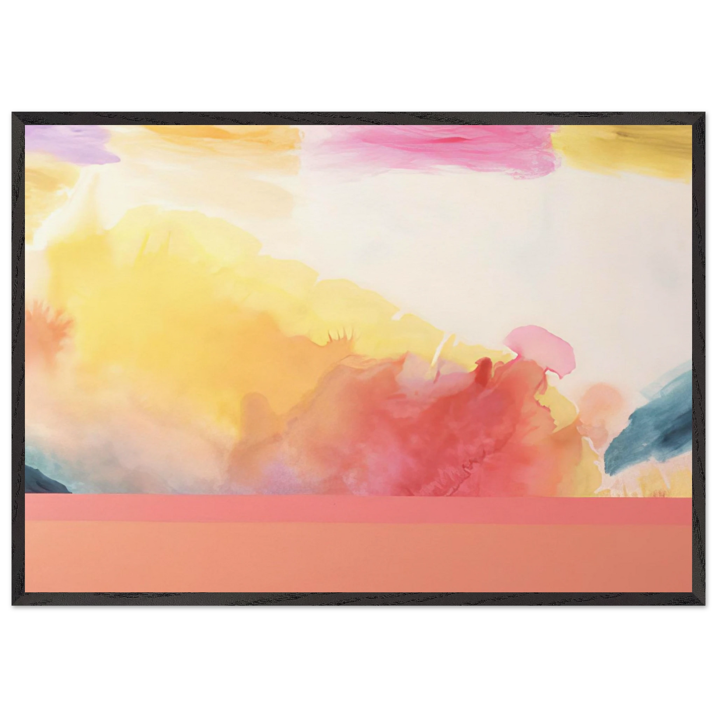 Sailing to India - 1970 - Ronnie Landfield Framed Art Print – Black Wooden Frame - Default Title - -Framed Art Print