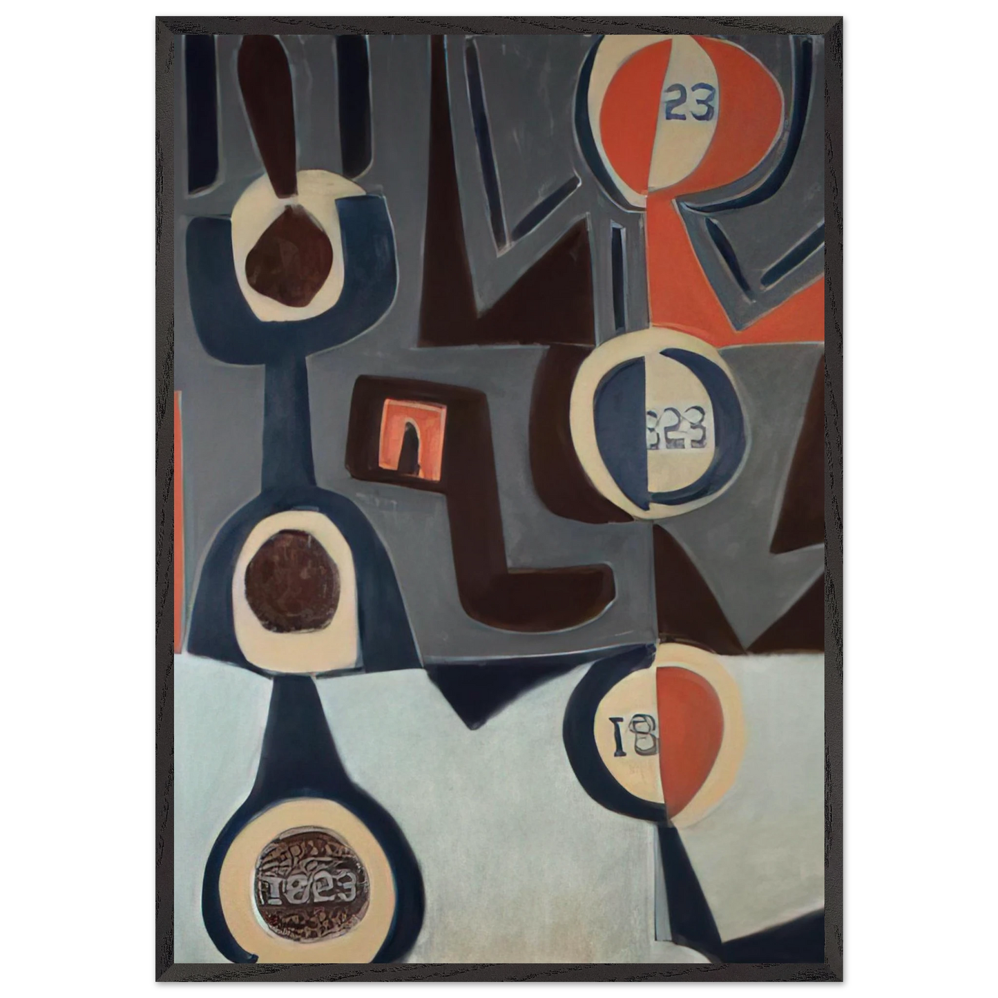 1823 - 2008 United States - Will Barnet 70x100 cm / 28x40 inches Framed Art Print – Black Wooden Frame