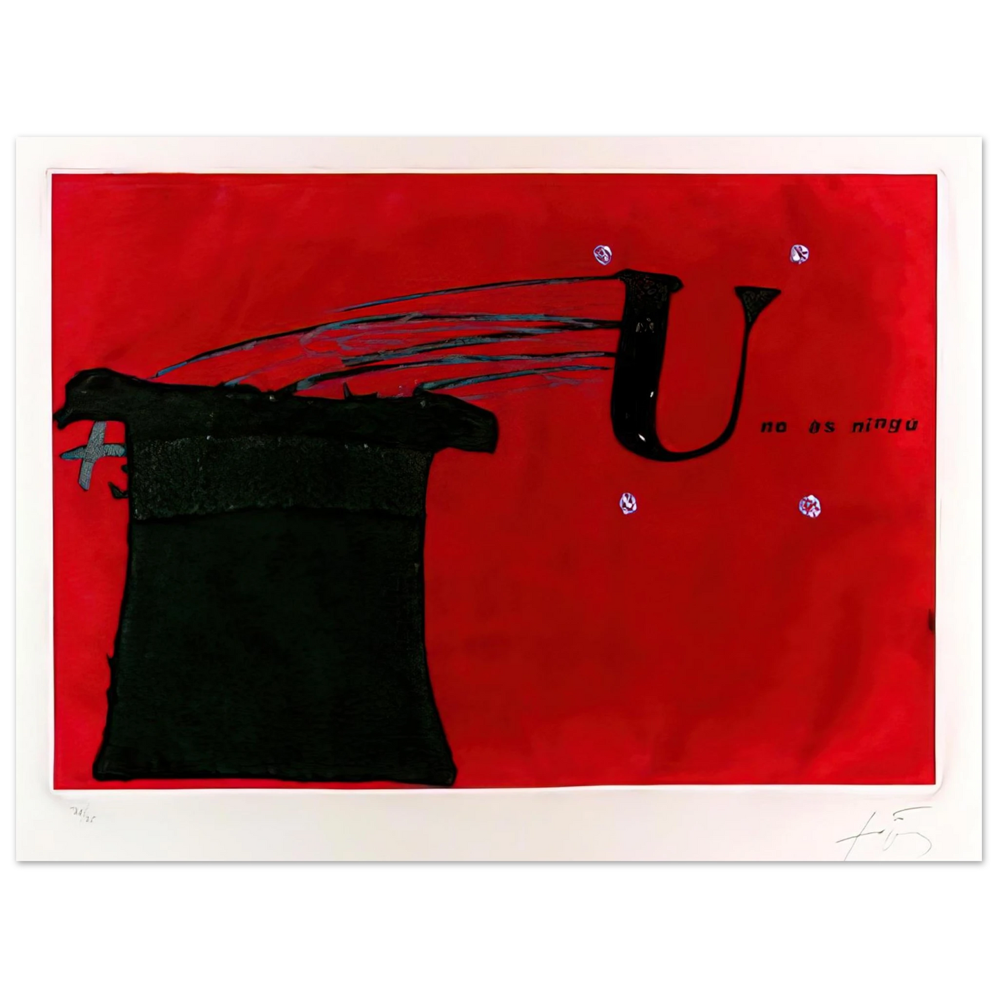 Antoni Tapies - U NO S NING 1979 Fine Art Poster - Default Title