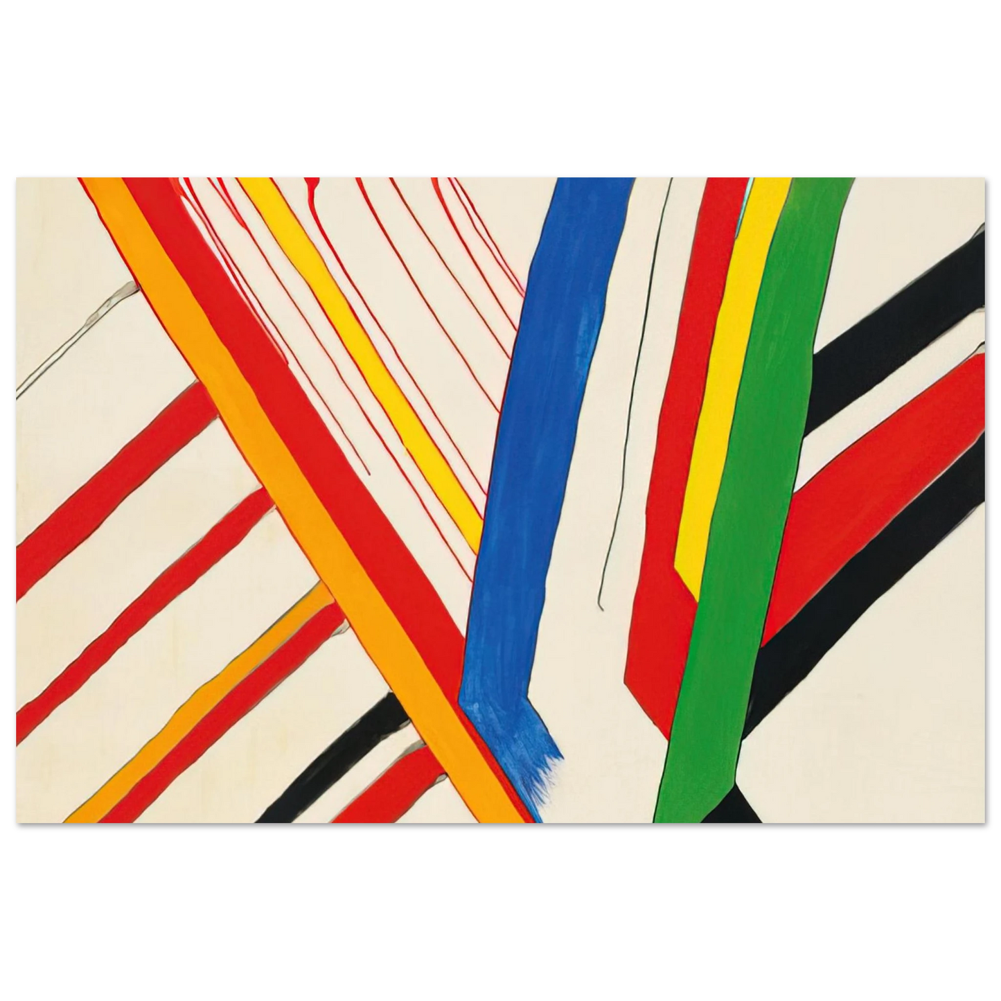 Alexander Calder - THE GREEN STRIPE 1963 Fine Art Poster - 75x100 cm / 30x40 inches