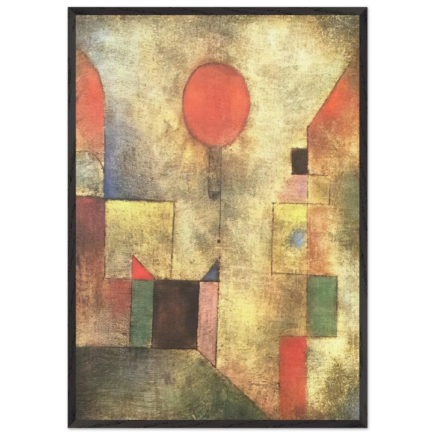 RED BALLOON 1922 - Paul Klee Framed Art Print – Black Wooden Frame - Default Title - -Framed Art Print