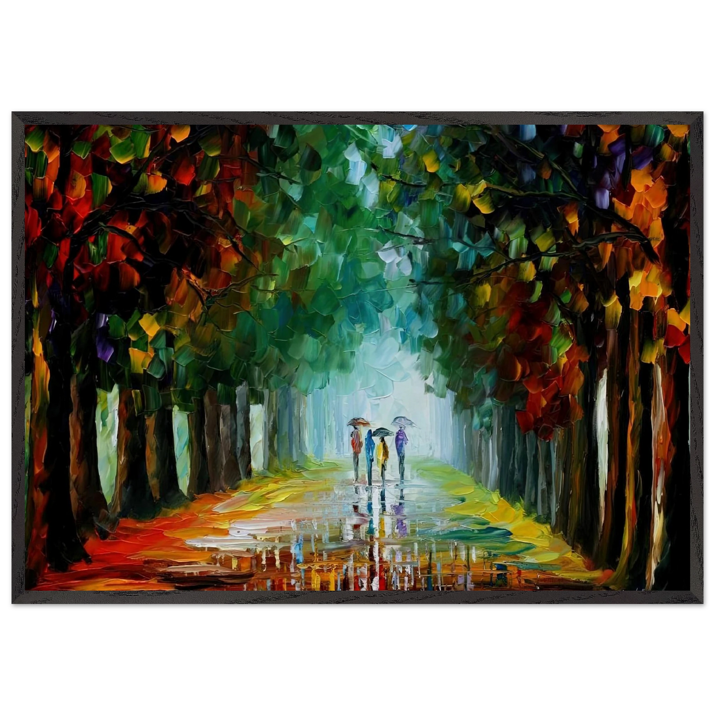 Leonid Afremov N27 - Leonid Afremov 70x100 cm / 28x40 inches Framed Art Print – Black Wooden Frame