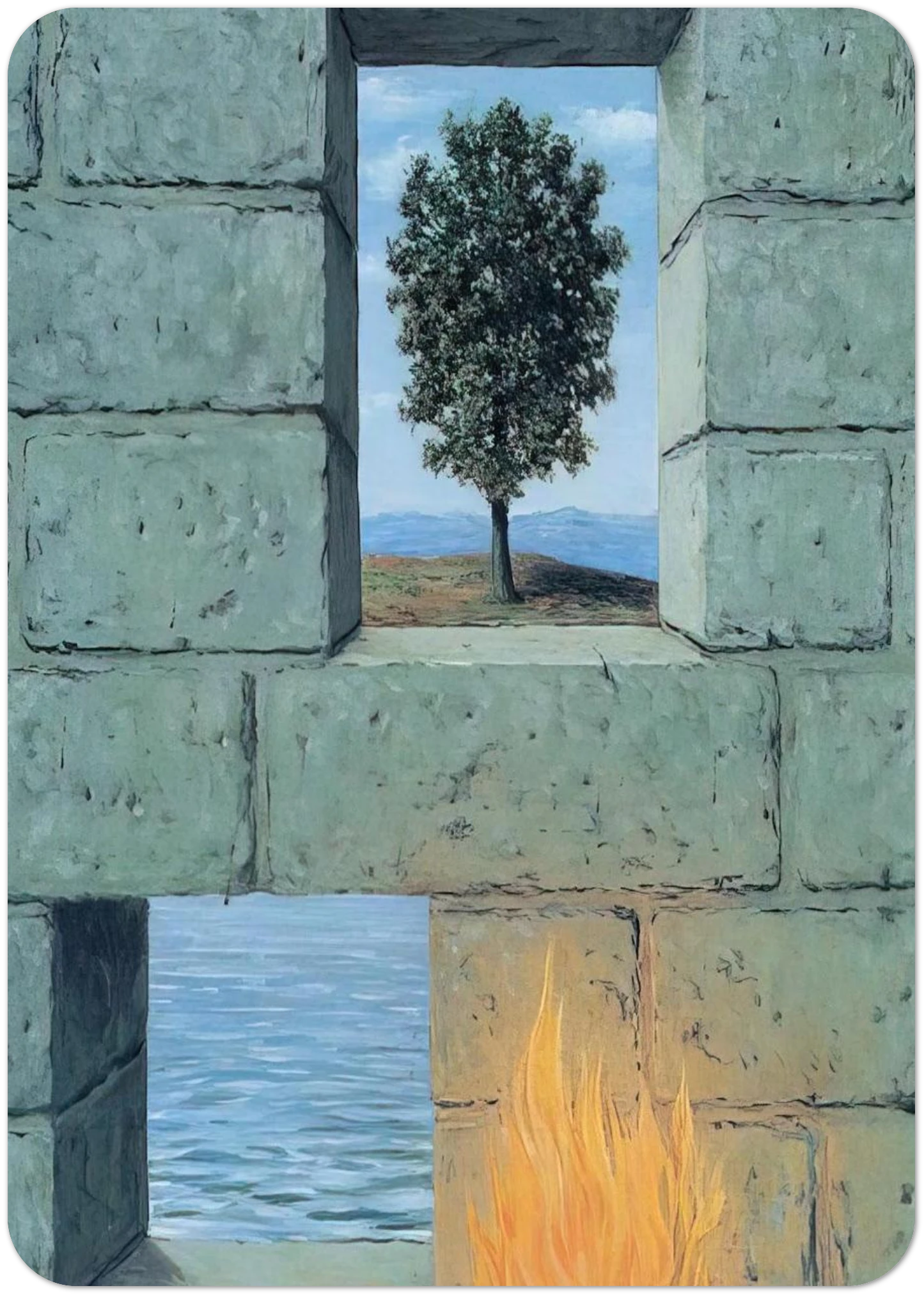 MENTAL COMPLACENCY 1950 By Rene Magritte Pack of 10 Post Cards | Rene Magritte Post Cards | A6 (10.5 x 14.8 cm) - 4.1 x 5.8 inches