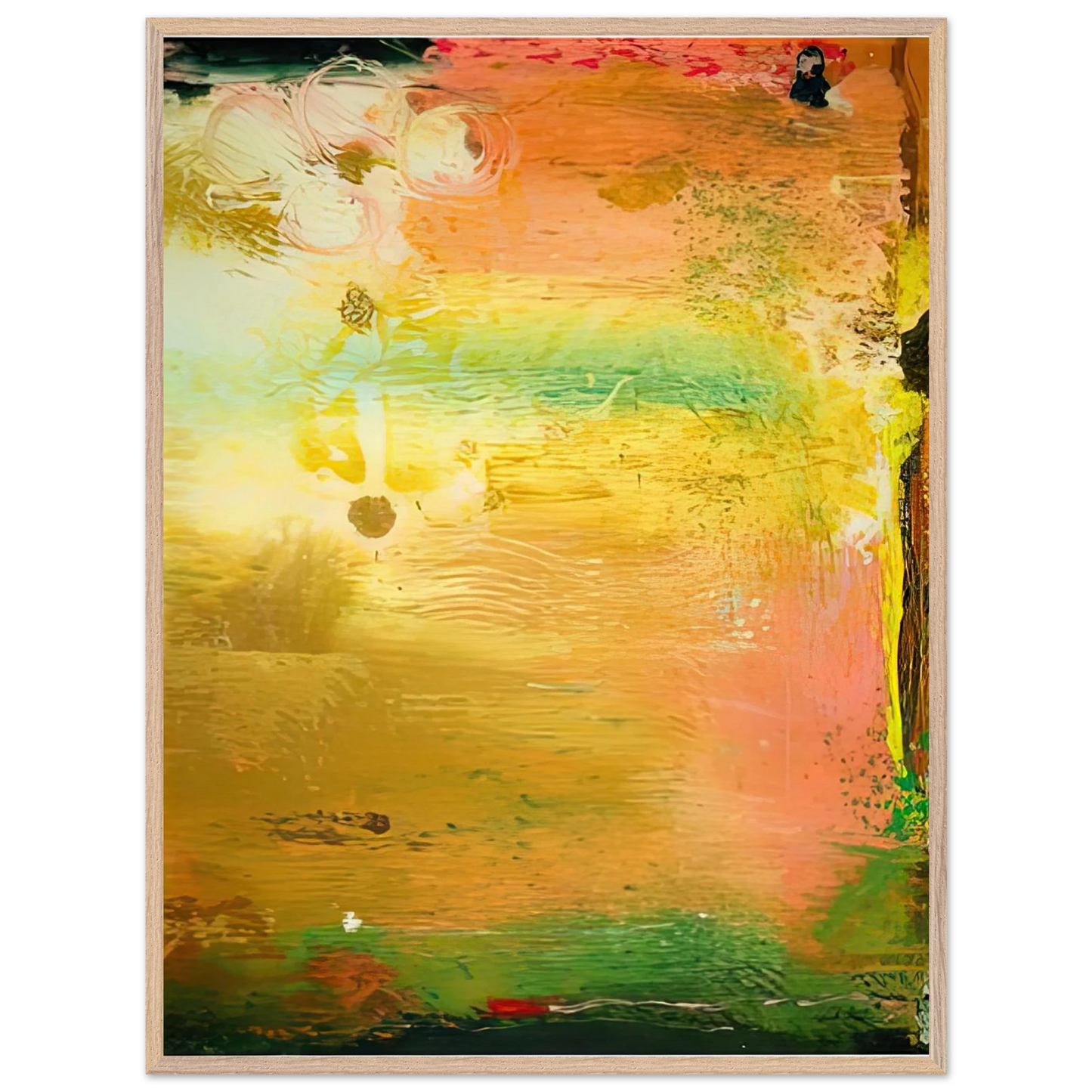 Helen Frankenthaler - Fantasy Garden, 1992- Wall Art - 60x80 cm / 24x32 inches - Premium Wooden Framed Poster With Fine Art Paper - Black frame
