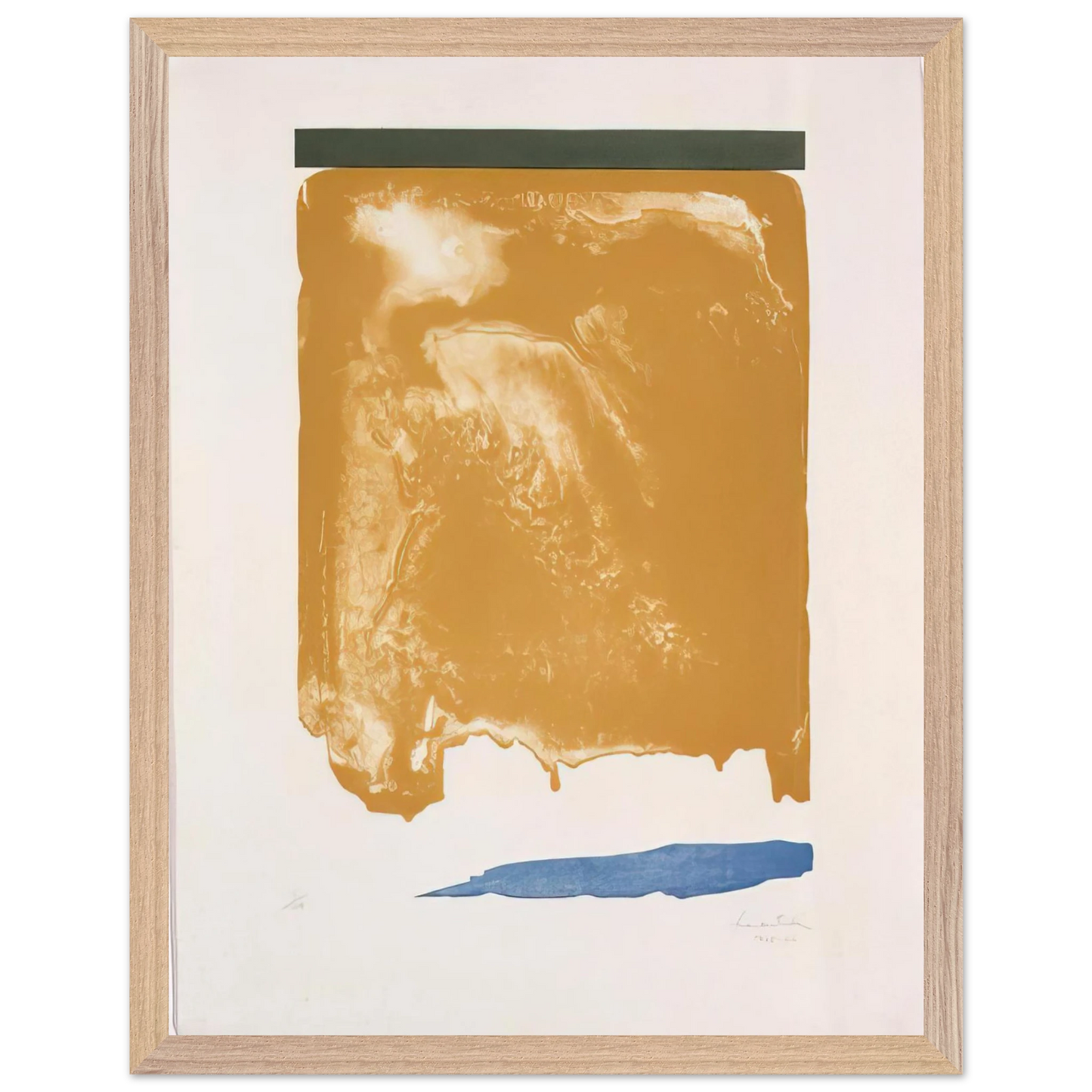 Helen Frankenthaler - Persian Garden - 1966 Wall art - 28x43 cm / XL (11x17 inches) - Premium Wooden Framed Poster With Fine Art Paper - Black frame