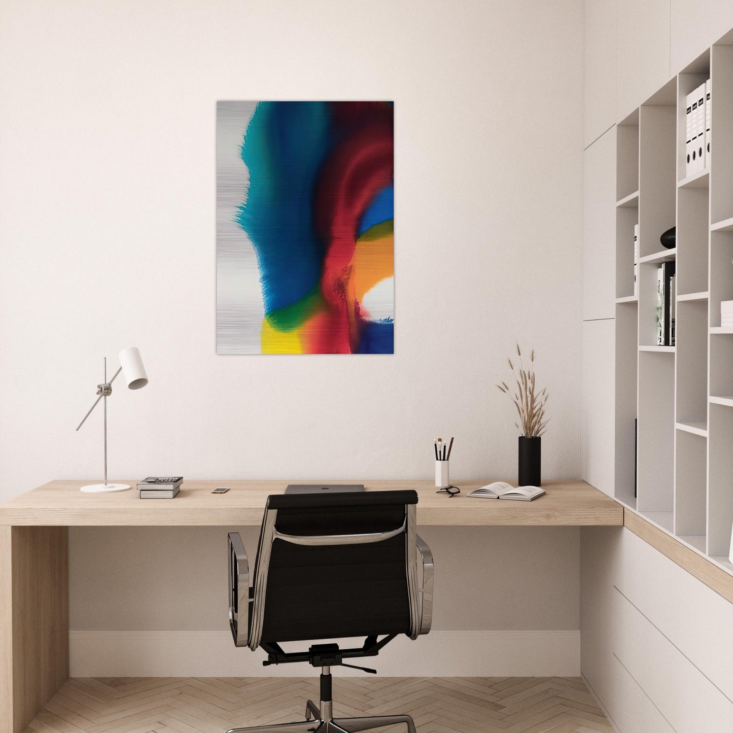 Rainbow Bleed - Color Field Painting, Lyrical Abstraction - Paul Jenkins Brushed Aluminum Print - 70x100 cm / 28x40 inches | Paul Jenkins Aluminum Print | Paul Jenkins Prints